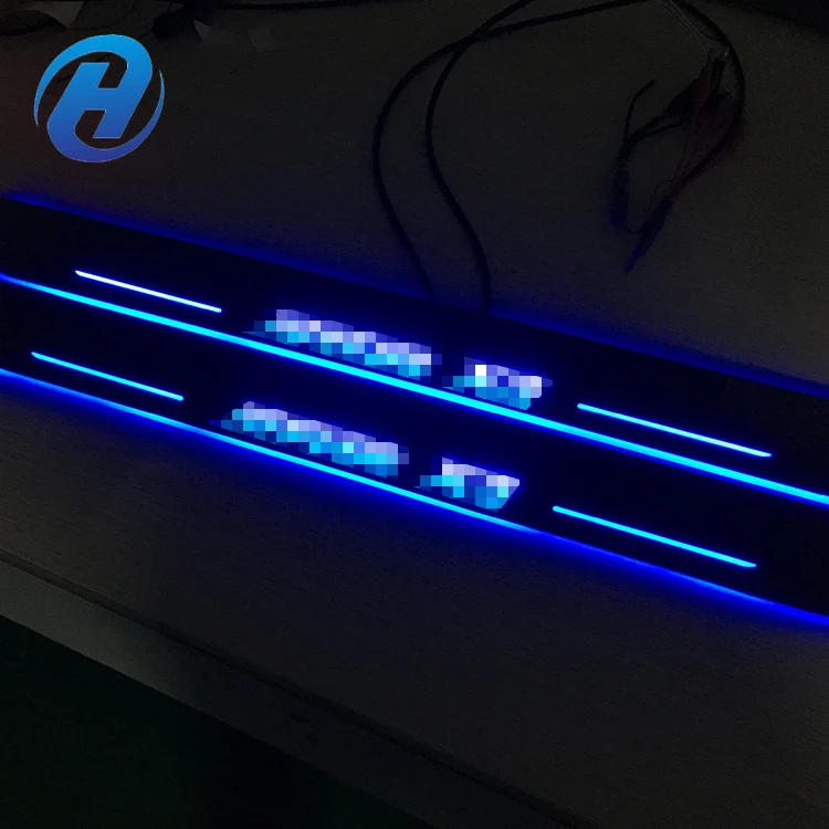 New design auto Led custom door sill plates, wireless led door sill plate