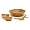 Nut Cracker Serving Wood Salad Bowl Set