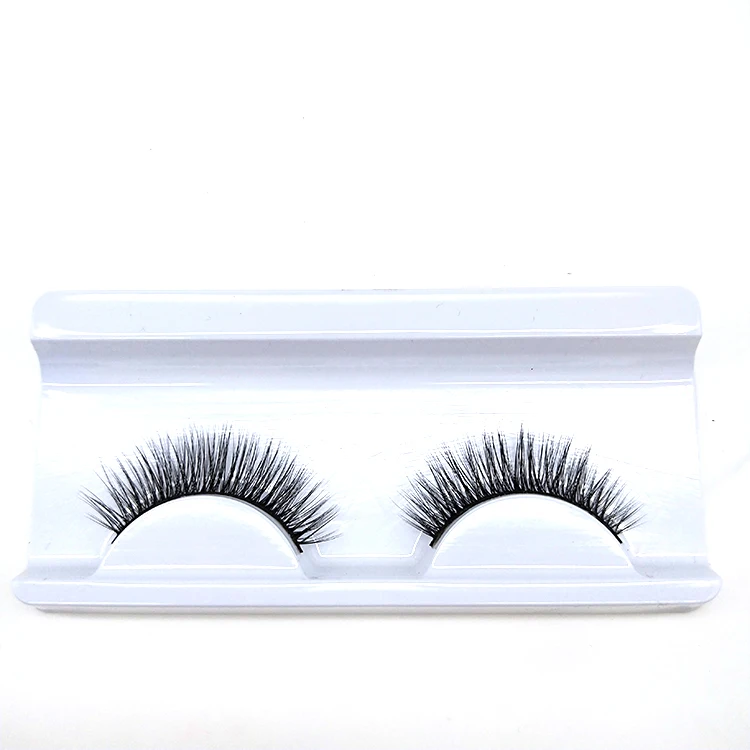 

2021 High Quality Custom Package Private Label 3D Silk Eyelash Handmade Premium 3D Silk Lashes, Natural black