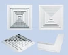 aluminum four way square air ceiling diffuser with damper