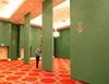Banquet hall acoustic folding sliding wall partitions with aluminum top track