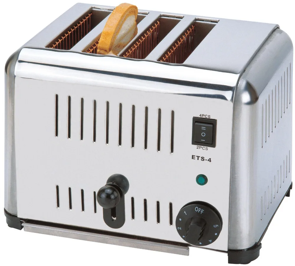 High quality stainless steel electric 4 slices commercial toaster, View Slice Toaster, KINGWIN