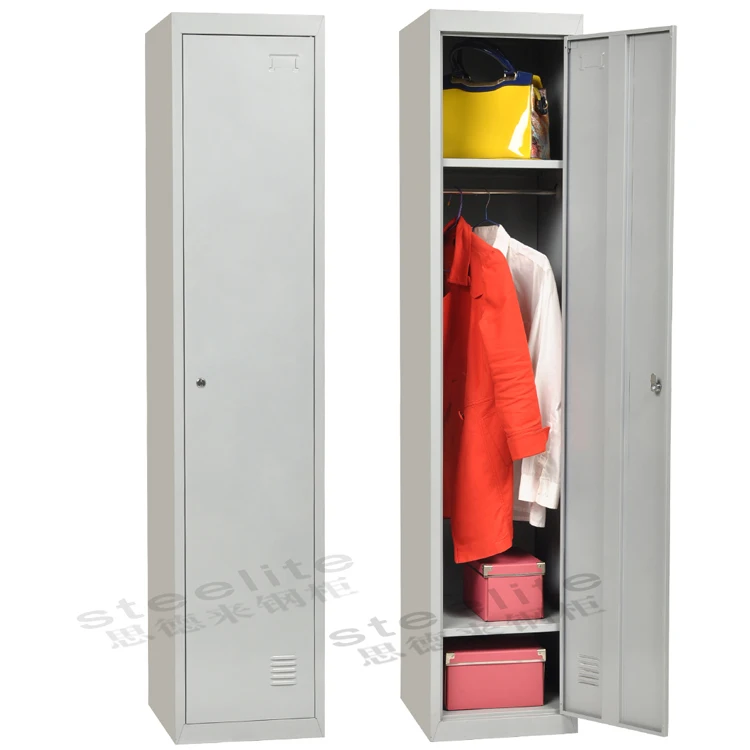 Grey White Color High Quality Single Door Gym Used Clothing Locker