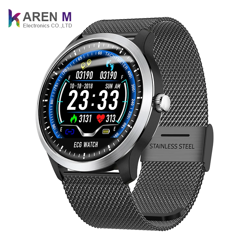 

2019 smartwatch N58 ECG PPG smart watch with ecg electrocardiograph holter display heart rate monitor blood pressure