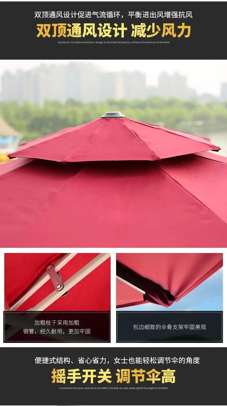 Latest design beer garden umbrella  square top garden umbrella for sale