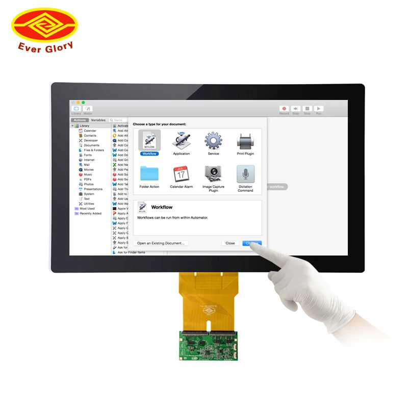 

21.5 Projected capacitive touch screen overlay kit /capacitive touch g+g screen, Black;transparent;white