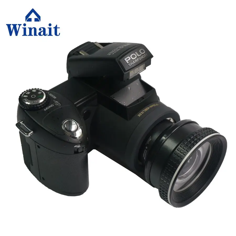 

Winait 1080 Full HD dslr digital camera with 24x optical zoom 3 inch TFT color screen Dual power mode, Black