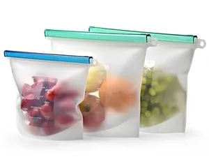 Image of Hot Selling Food Grade Leakproof Silicone Food Storage Bag