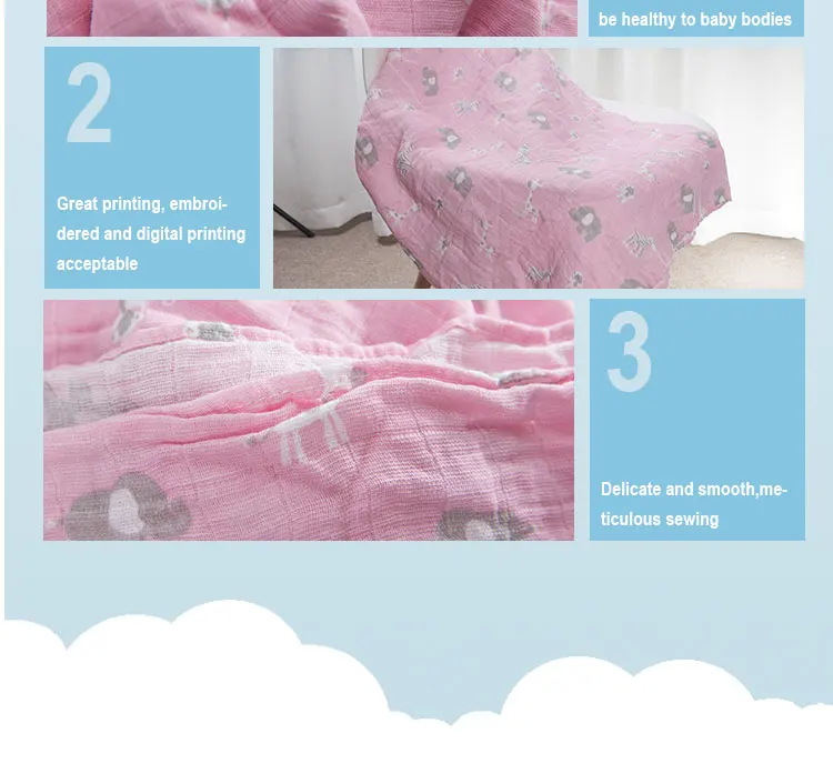 custom printed muslin blanket wholesale