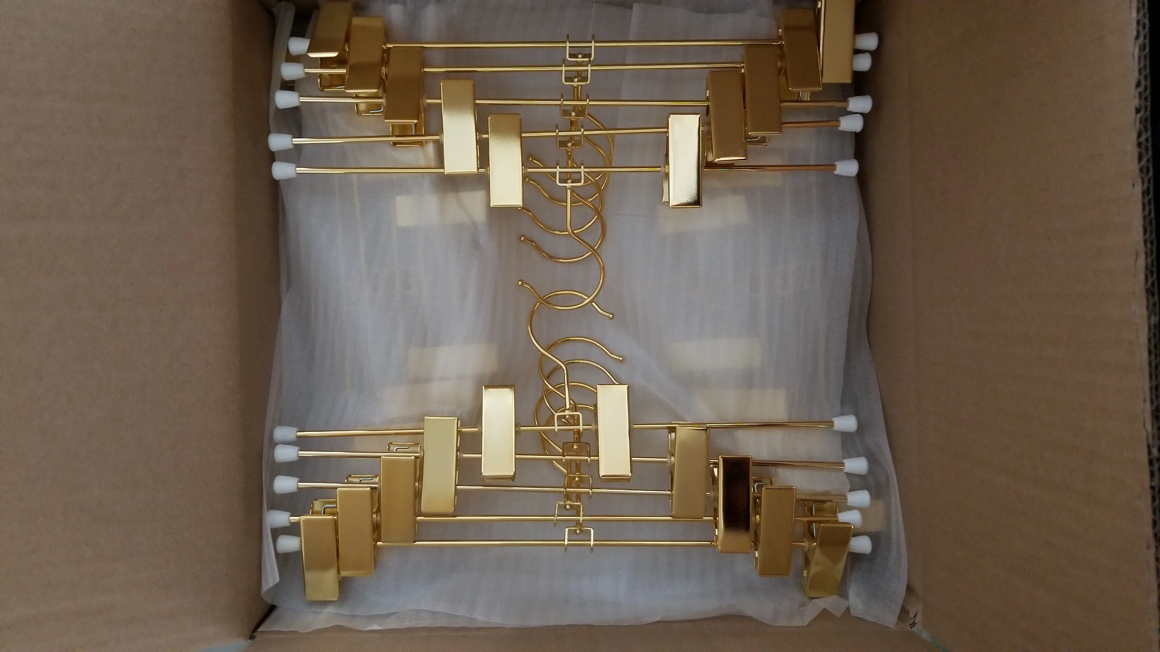 
MF021 G custom high quality gold metal coat hangers for clothes 