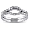 PES Fashion Jewelry! 2-pieces Diamond Contour Wedding Band Stackable Ring Set (PES6-1716)