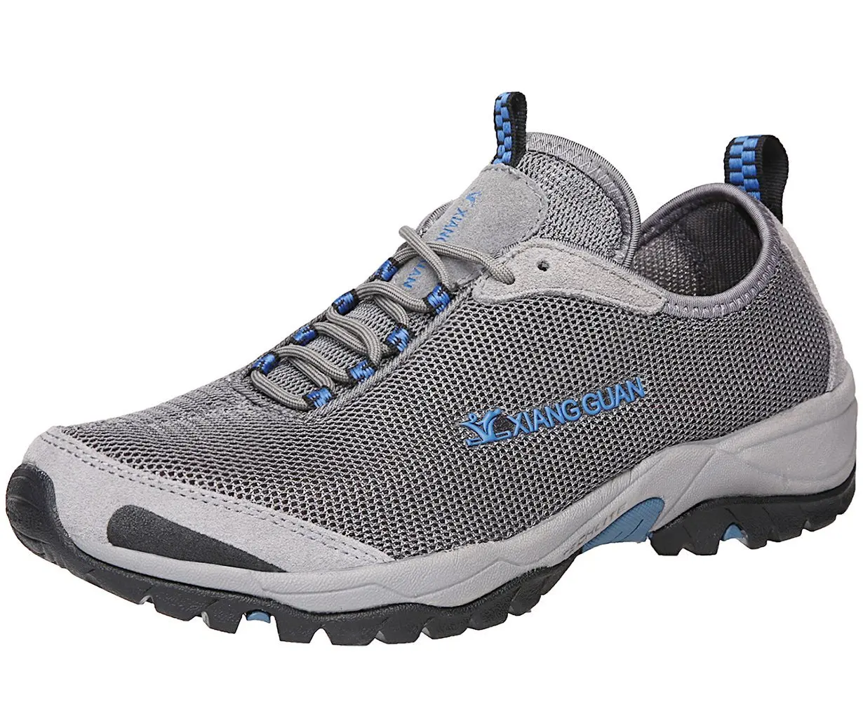 XiangGuan Mens Walking Water Shoes Athletic Sport Outdoor Breathable Light Weight Lycra Mesh Running Shoes