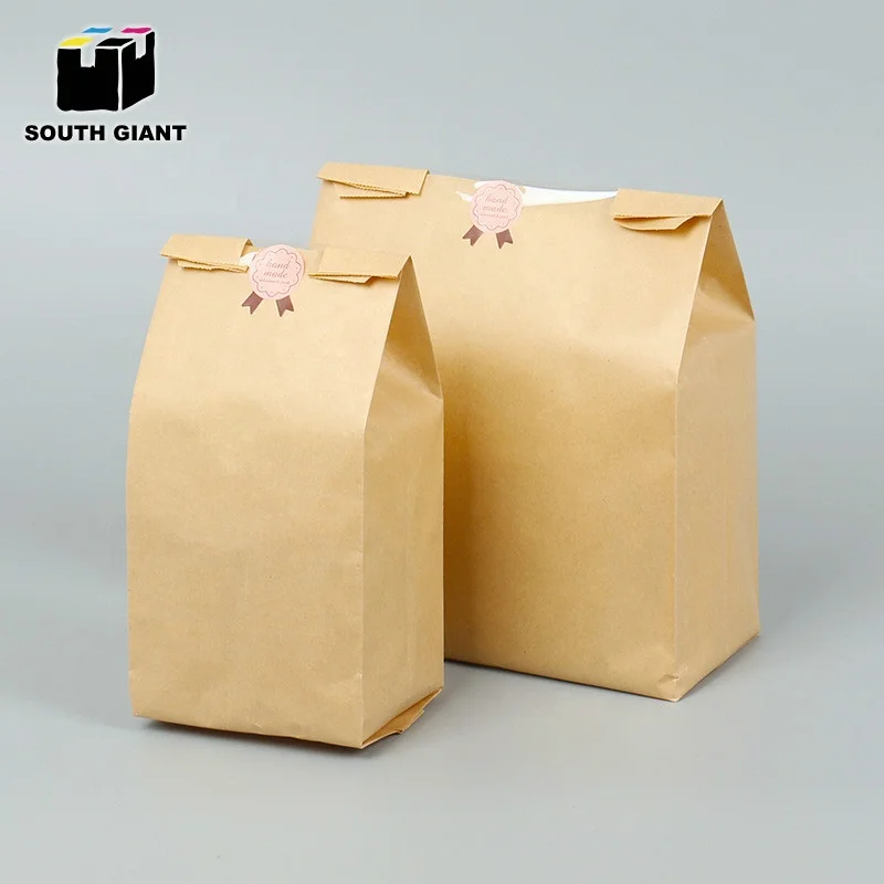 
Manufacture Direct Custom Bread Packaging Paper Bag with Clear Window 