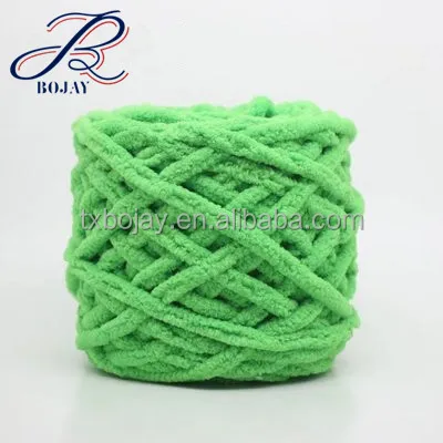 
Factory Wholesale High Quality Chunky Loopy Yarn 100% Polyester Chenille yarn 7mm thickness for Hand Knitting 