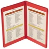 High Quality 2 Pages Restaurant Food List Cover Red PU Leather A4 Menu Holder