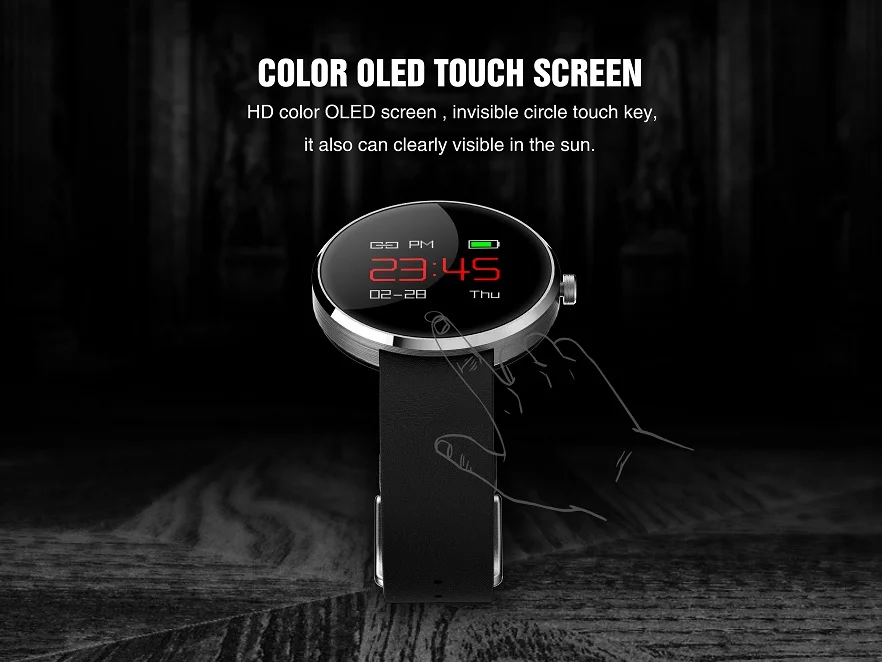 Dm78 Smart Watch With Blood Pressure Heart Rate Monitor Pedometer Clock