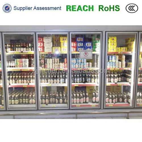
drinks display cooler glass door 