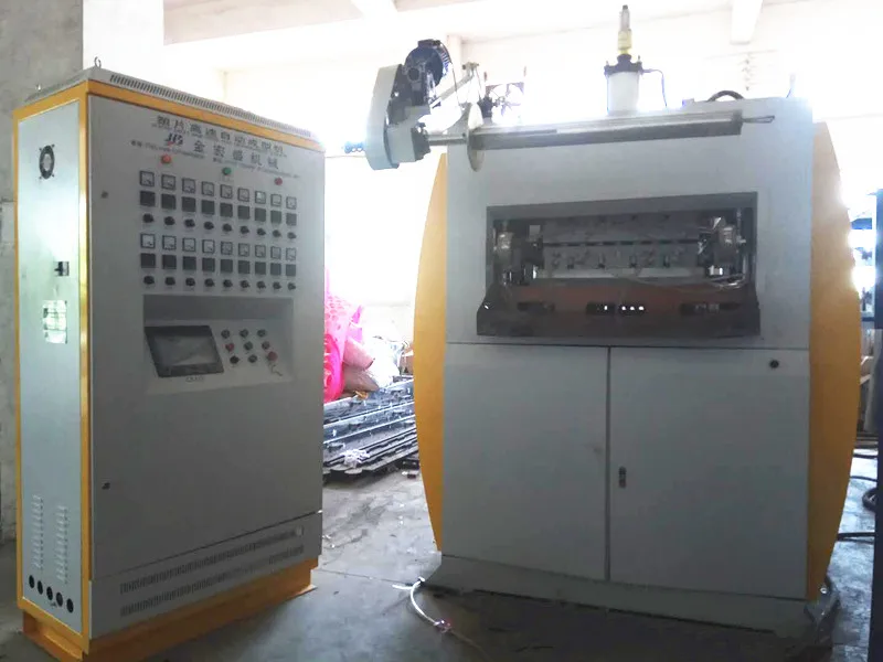 
HYC-850 bigger square container thermoforming machine price 