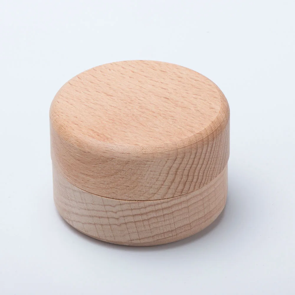 

Round Wooden Jewelry Container Ring Organizer Earrings Box Gift Boxes Packaging Accessories, Natural wood