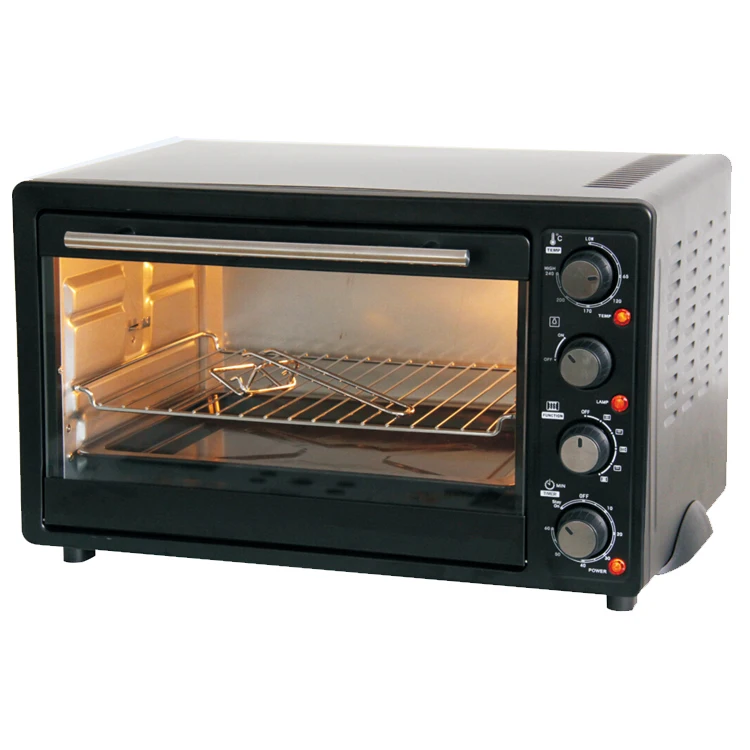 Kitchen appliance 42L 1400W 4pcs stainless steel heating elements electric baking pizza oven for home