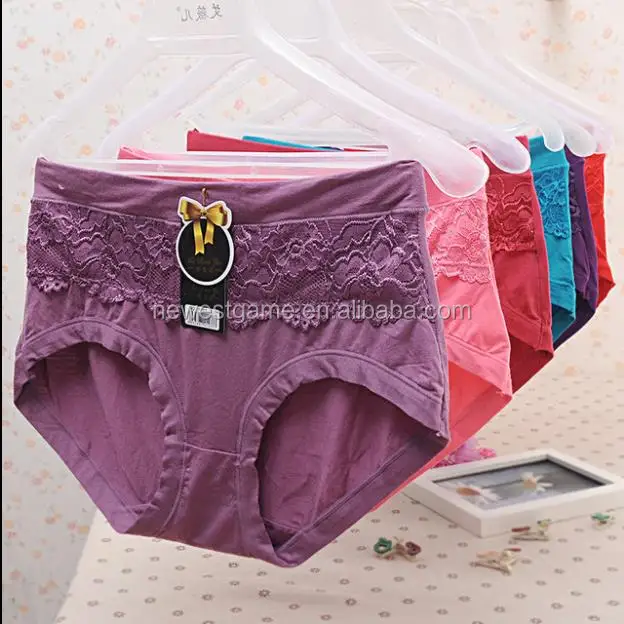 

free shipping Manufacturers wholesale women model briefs breathable and plus-size women's underwear 12 colors