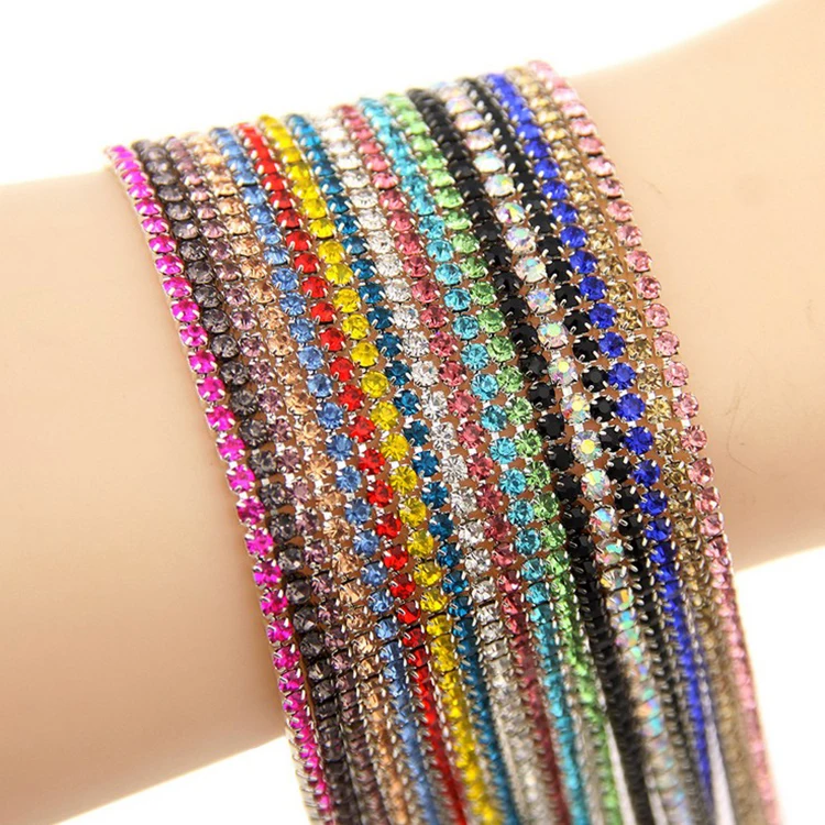 

Colorful rhinestone chains over 25 kinds of color crystal ab rhinestone cup chain for wedding dress, N/a