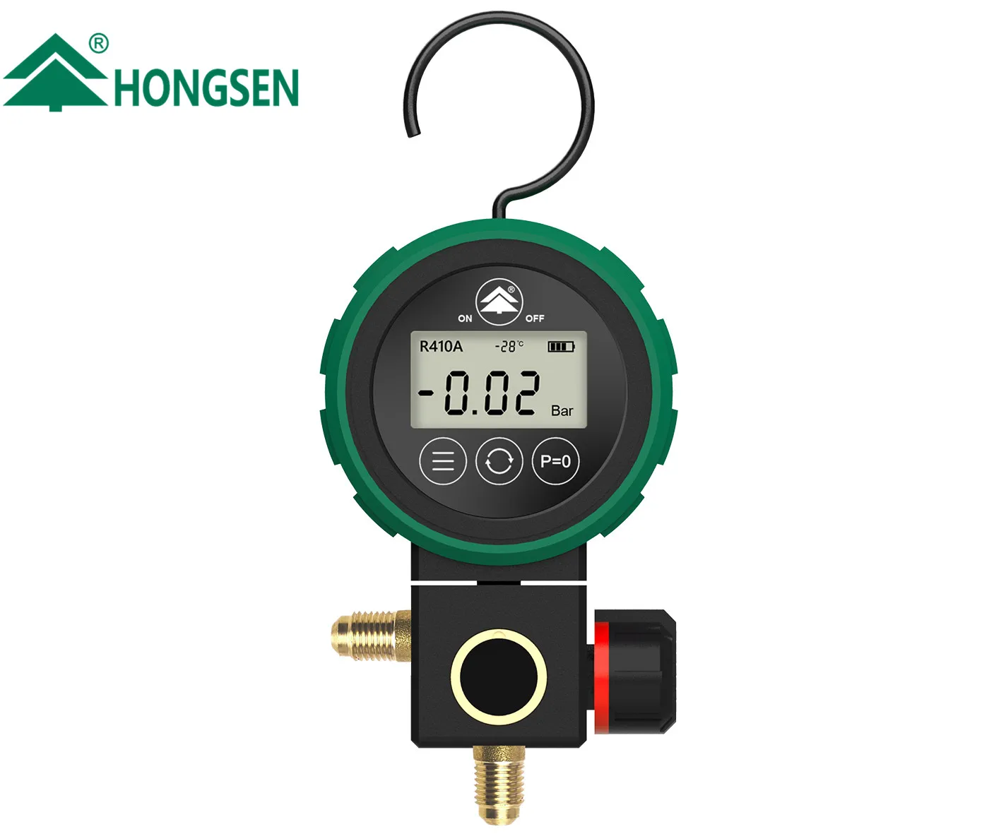 Hongsen D480ah Oneway Digital Manifold Gauge Refrigerant Ac Gauge