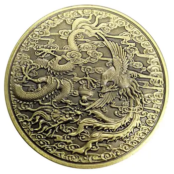 Traditional Chinese Dragon And Phoenix Commemorative Coin - Buy ...