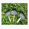 Creative wooden stick attached part slate stone pot plant labels