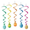 Bright Easter Egg Spring Holiday Party Metallic Hanging Swirl Decorations