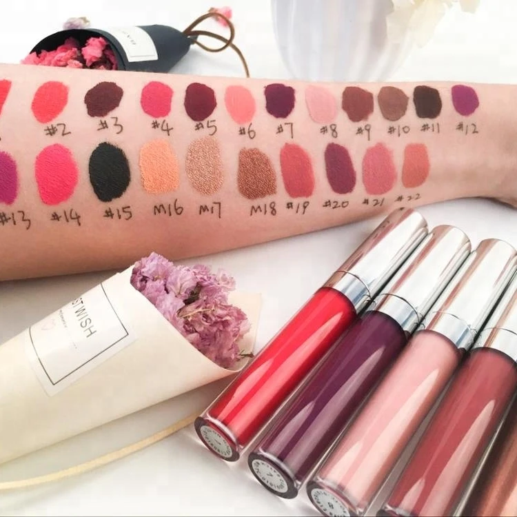 

21 colors custom logo long lasting matte private label liquid lipstick, 24color