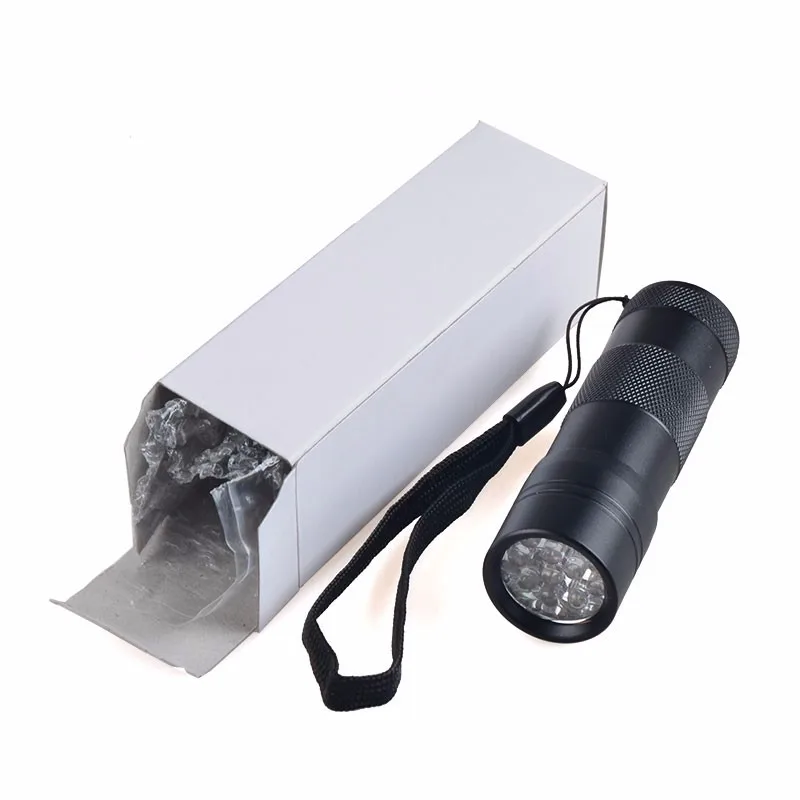 12 Led mini Light Aluminum Alloy detector Urine 395nm Ultraviolet Lamp UV