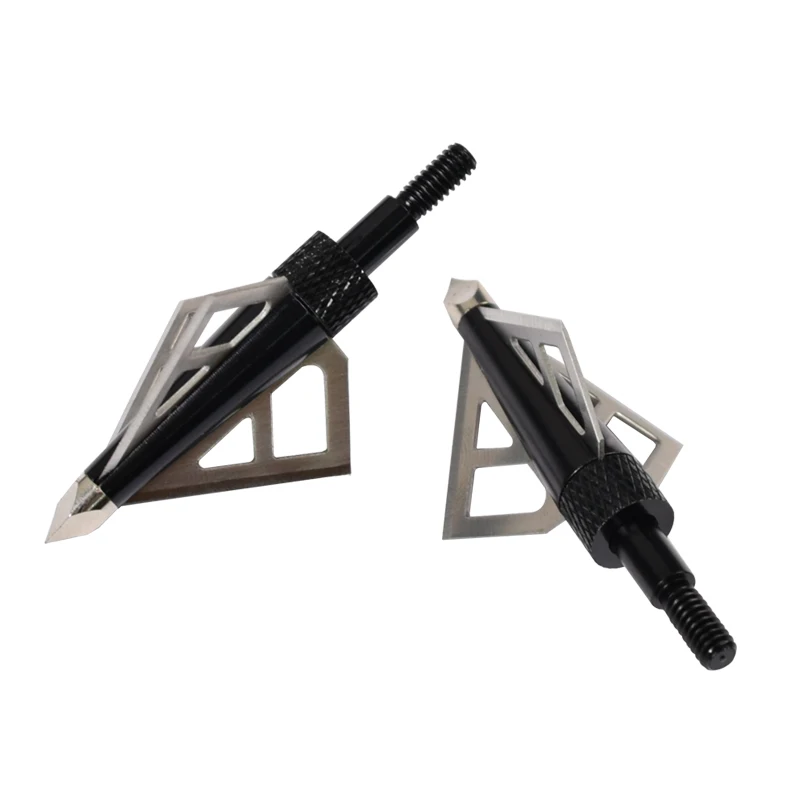 Broadheads 3 Blade Arrow Heads Arrows Screw Tips Hunting 100 Grain Hunting Archery
