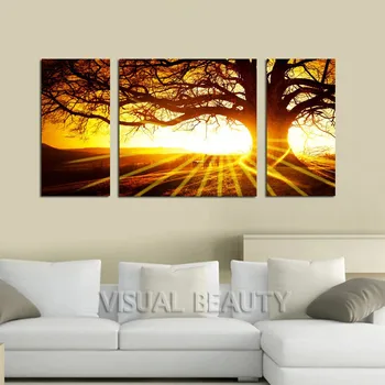 Modern Sunset Trees Canvas Wall Art For Living Room Bedroom Wall Art Buy Paintings On Canvas Cheap Spray Paintings Canvas Sunset Landscape Canvas