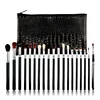professional 19pcs complete eyeshadow eye makeup brush set with pouch