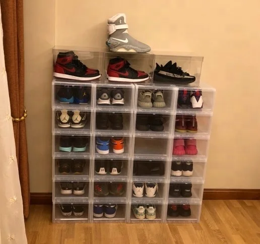sneaker boxes drop front
