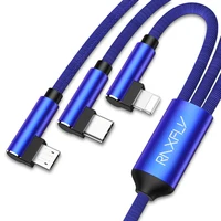 

Free Shipping RAXFLY 3 In 1 Phone Charging Data Sync Lighting Type C Micro Usb Cable Charger For Android For iPhone