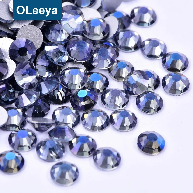 Hot Selling Quality Bling 2028 Foil Flat Back Crystal in Bulk Ghostpurple Glass Non Hotfix Rhinestone for Bikini Decoration