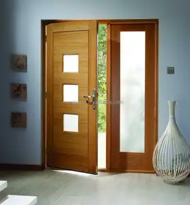 Modern Wooden Front Entry Doors With Sidelights Exterior External