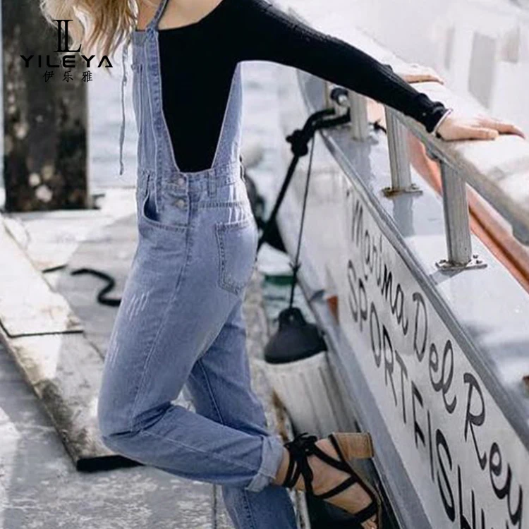Factory New Design One Piece Trousers Jeans Denim Jumpsuit Women Suppliers From China