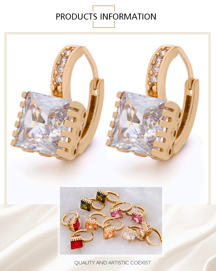 Wholesale Jewelry Supplies China 18k Gold Plated Stone Earings Buy