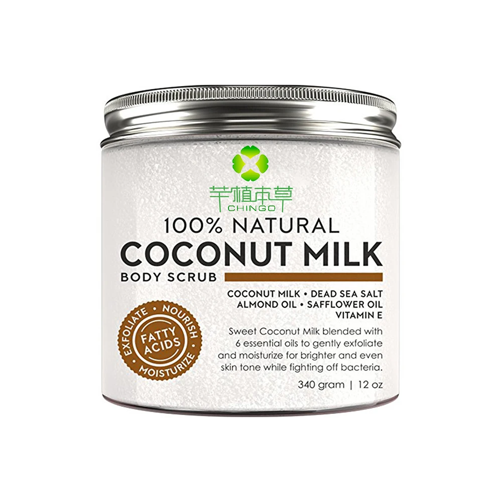 

Deep cleansing exfoliator coconut milk whitening body scrub