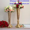 tall trumpet rose gold vase for wedding