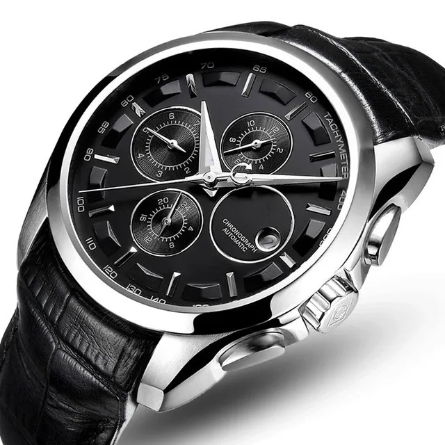 top sale watch mesh stainless steel back watch automatic