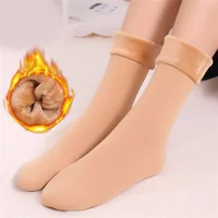 

Warm Women's Plus Velvet Winter Sock Keep Warm Thickening Socks Solid Casual Snow Thermal Keeping Sleeping Socks