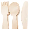 New design disposable wooden tableware birch wooden cutlery