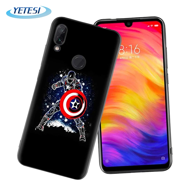 Wholesale TPU Print Avenger Superhero case for iPhone 11 liquid silicone cell phone case for Redmi Note 7 8 phone cover Wholesale TPU Print Avenger Superhero case for iPhone 11 liquid silicone cell phone case for Redmi Note 7 8 phone cover