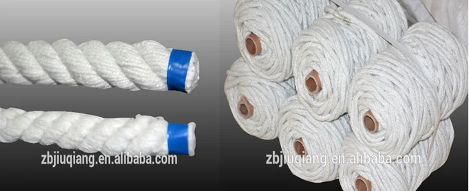 Ceramic Fiber Rope 15 mm Thick, S.S. Wire Braided{1800 F} - 5 Meter Long 