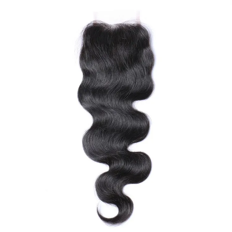

New stocks HD transparent lace 10-20inch 4*4 top closure 100% human hair
