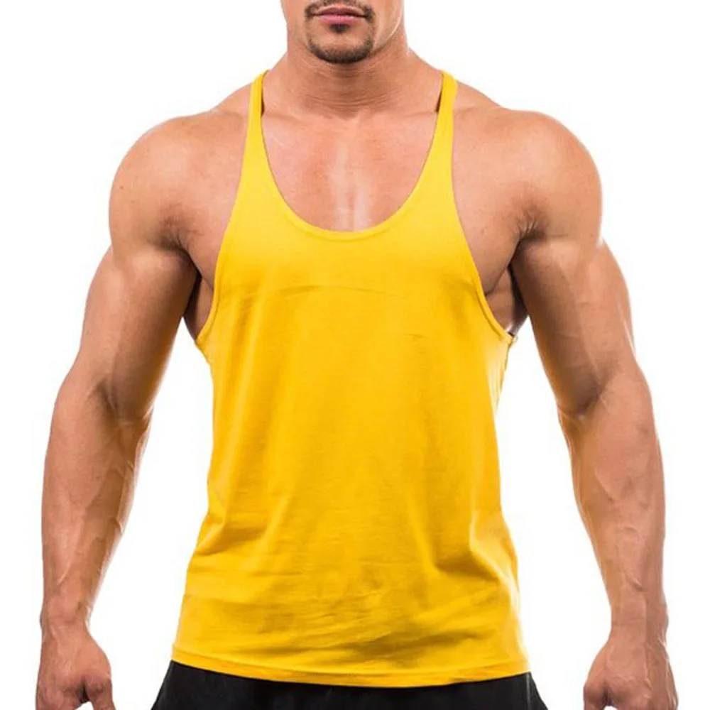 

wholesale small MOQ 100 cotton colorful males stringer singlet, Customized